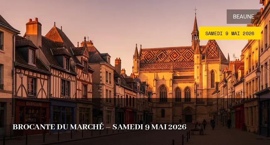 Affiche de l'événement : Brocante du marché – Samedi 9 Mai 2026