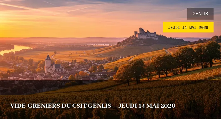 Affiche de l'événement : Vide-greniers du CSIT Genlis – Jeudi 14 Mai 2026