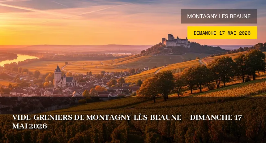 Affiche de l'événement : Vide-greniers de Montagny-lès-Beaune – Dimanche 17 Mai 2026