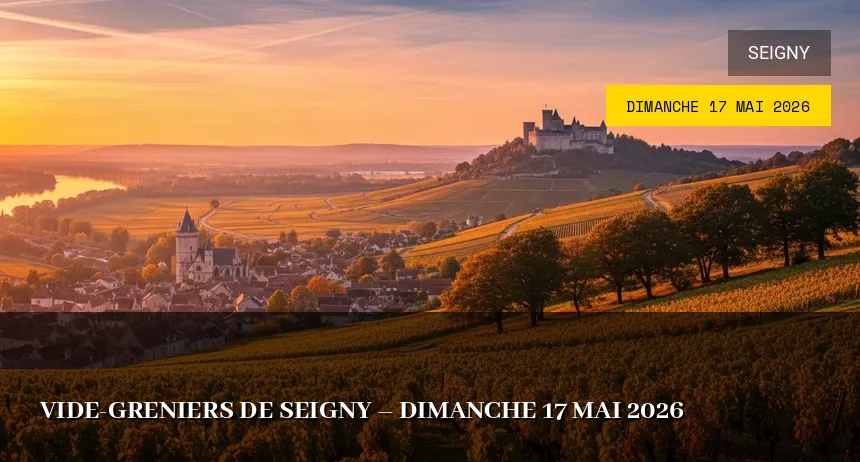 Affiche de l'événement : Vide-greniers de Seigny – Dimanche 17 Mai 2026