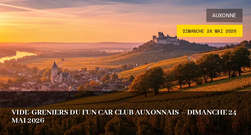 Affiche de l'événement : Vide-greniers du Fun Car Club Auxonnais – Dimanche 24 Mai 2026