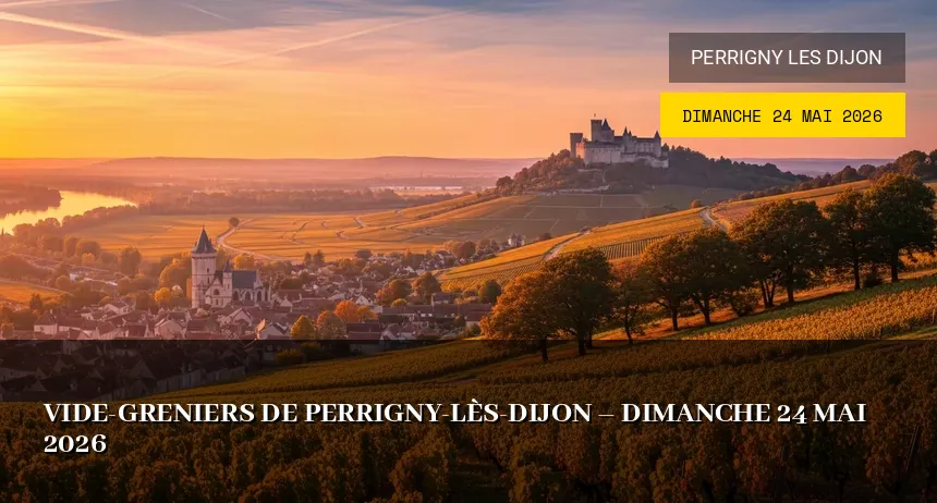 Affiche de l'événement : Vide-greniers de Perrigny-lès-Dijon – Dimanche 24 Mai 2026