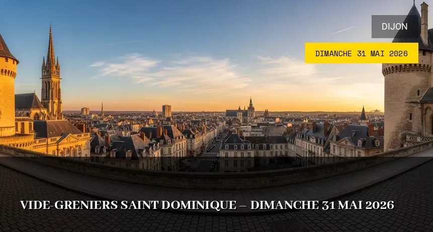 Affiche de l'événement : Vide-greniers Saint Dominique – Dimanche 31 Mai 2026