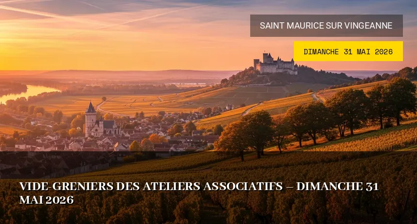 Affiche de l'événement : Vide-greniers des Ateliers Associatifs – Dimanche 31 Mai 2026