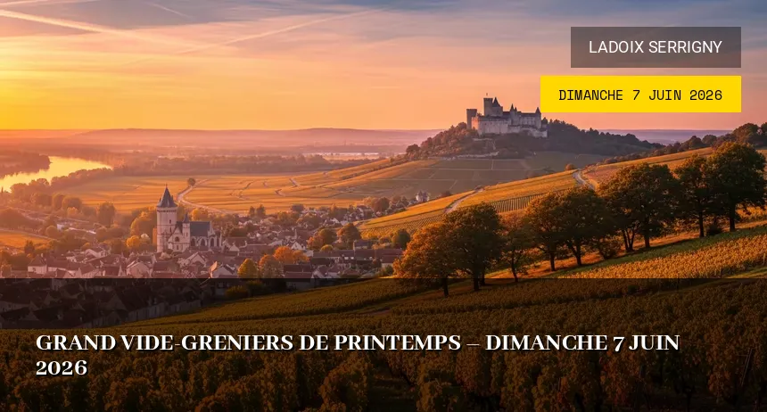 Affiche de l'événement : Grand vide-greniers de printemps – Dimanche 7 Juin 2026