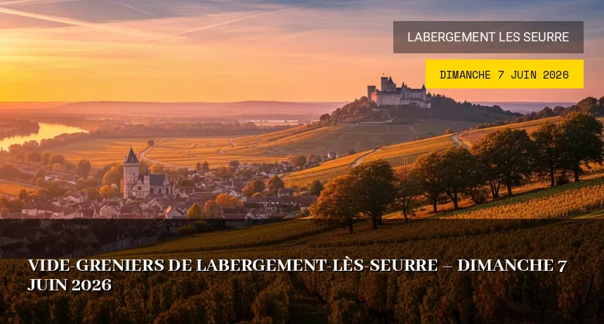 Affiche de l'événement : Vide-greniers de Labergement-lès-Seurre – Dimanche 7 Juin 2026