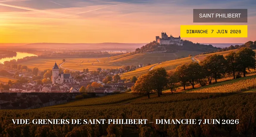 Affiche de l'événement : Vide-greniers de Saint-Philibert – Dimanche 7 Juin 2026