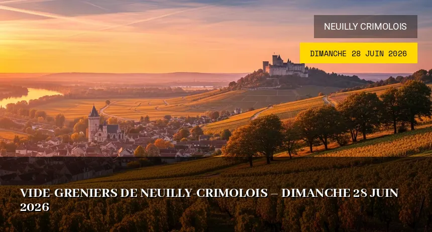 Affiche de l'événement : Vide-greniers de Neuilly-Crimolois – Dimanche 28 Juin 2026