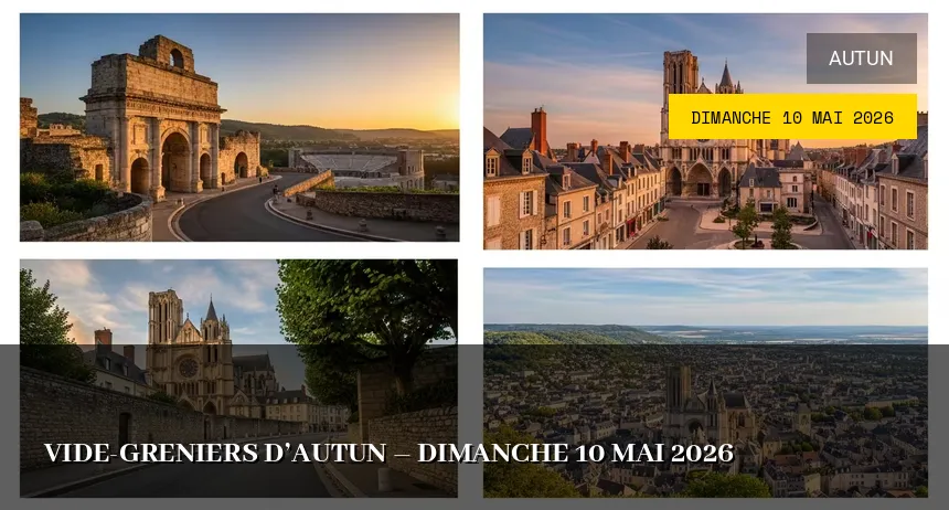 Affiche de l'événement : Vide-greniers d&rsquo;Autun – Dimanche 10 Mai 2026