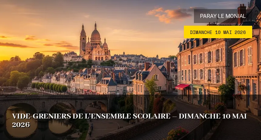 Affiche de l'événement : Vide-greniers de l&rsquo;Ensemble Scolaire – Dimanche 10 Mai 2026