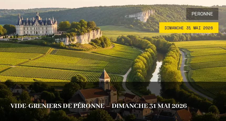 Affiche de l'événement : Vide-greniers de Péronne – Dimanche 31 Mai 2026