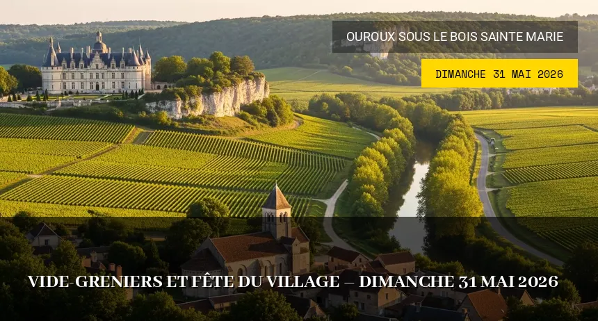 Affiche de l'événement : Vide-greniers et fête du village – Dimanche 31 Mai 2026