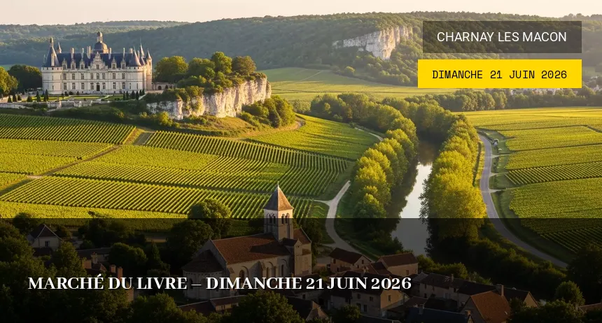 Affiche de l'événement : Marché du livre – Dimanche 21 Juin 2026