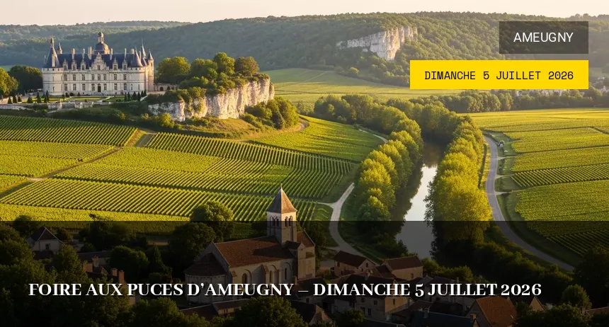 Affiche de l'événement : Foire aux puces d&rsquo;Ameugny – Dimanche 5 Juillet 2026