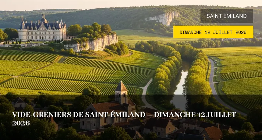 Affiche de l'événement : Vide-greniers de Saint-Émiland – Dimanche 12 Juillet 2026