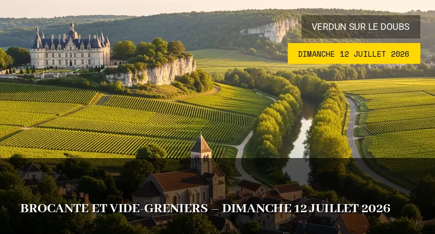 Affiche de l'événement : Brocante et vide-greniers – Dimanche 12 Juillet 2026