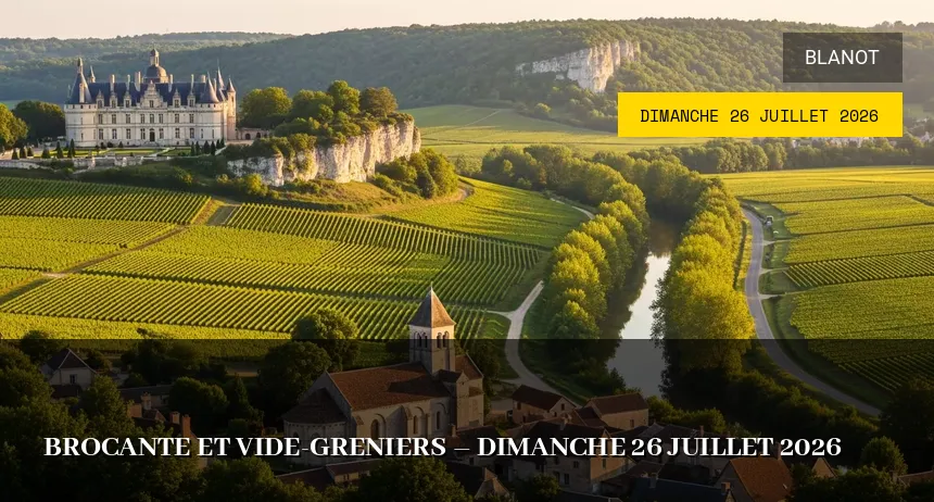 Affiche de l'événement : Brocante et vide-greniers – Dimanche 26 Juillet 2026