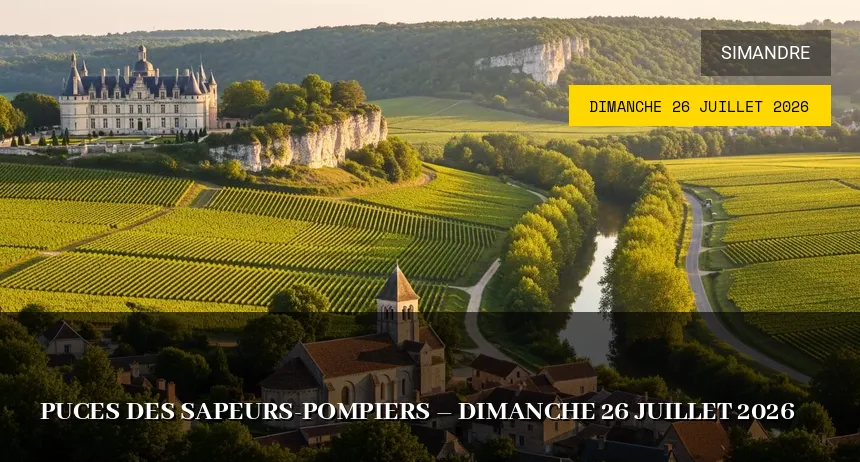 Affiche de l'événement : Puces des sapeurs-pompiers – Dimanche 26 Juillet 2026