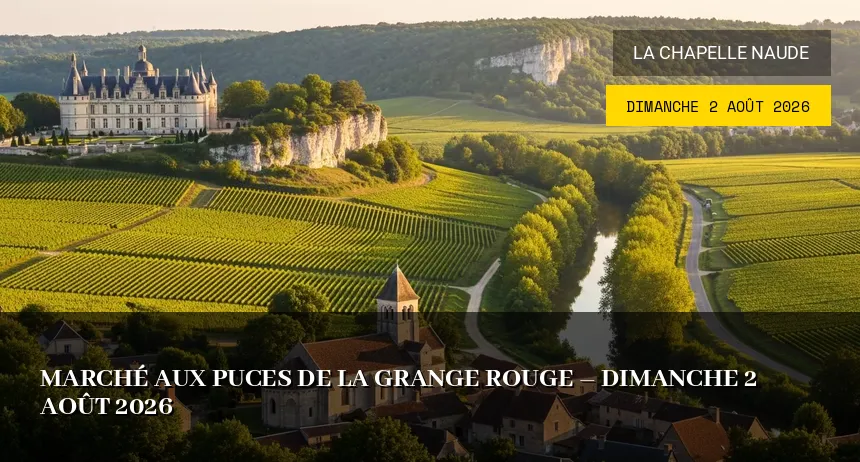 Affiche de l'événement : Marché aux puces de la Grange Rouge – Dimanche 2 Août 2026