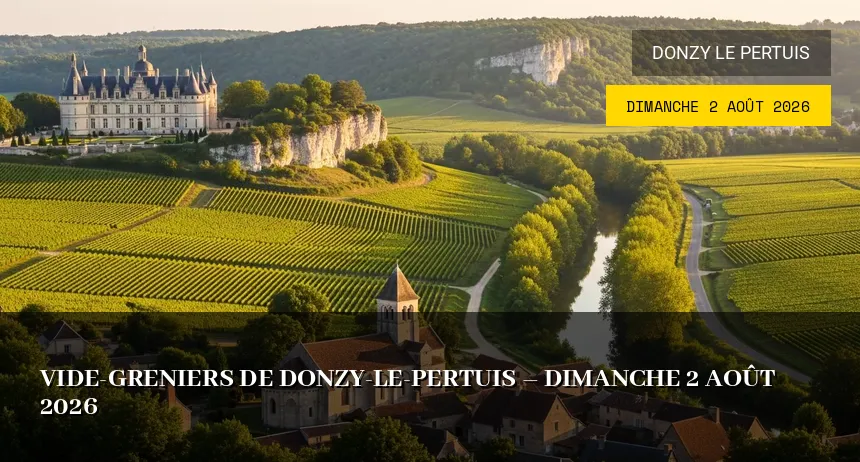 Affiche de l'événement : Vide-greniers de Donzy-le-Pertuis – Dimanche 2 Août 2026