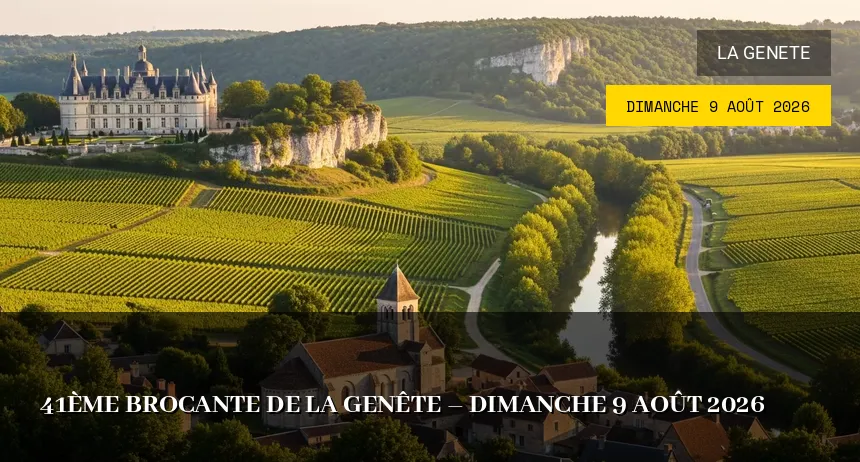 Affiche de l'événement : 41ème Brocante de La Genête – Dimanche 9 Août 2026