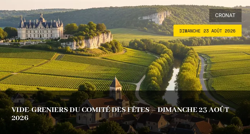 Affiche de l'événement : Vide-greniers du Comité des Fêtes – Dimanche 23 Août 2026