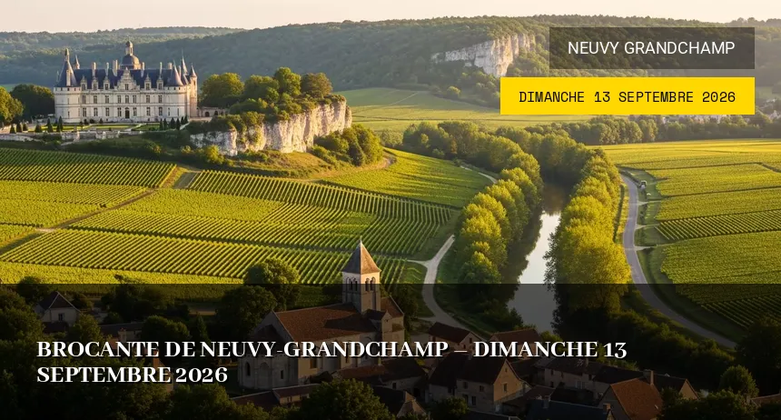Affiche de l'événement : Brocante de Neuvy-Grandchamp – Dimanche 13 Septembre 2026