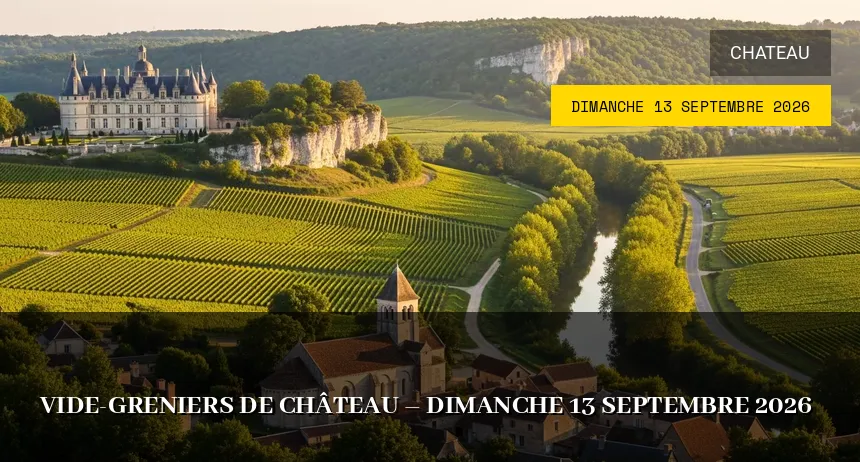 Affiche de l'événement : Vide-greniers de Château – Dimanche 13 Septembre 2026
