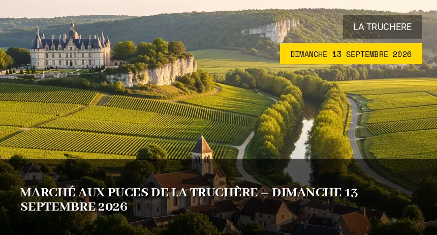 Affiche de l'événement : Marché aux puces de La Truchère – Dimanche 13 Septembre 2026