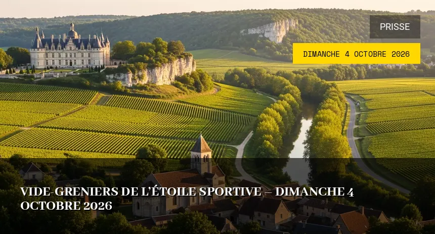 Affiche de l'événement : Vide-greniers de l&rsquo;Étoile Sportive – Dimanche 4 Octobre 2026
