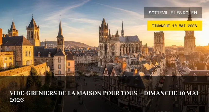 Affiche de l'événement : Vide-greniers de la Maison pour Tous – Dimanche 10 Mai 2026