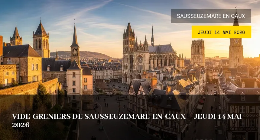 Affiche de l'événement : Vide-greniers de Sausseuzemare-en-Caux – Jeudi 14 Mai 2026