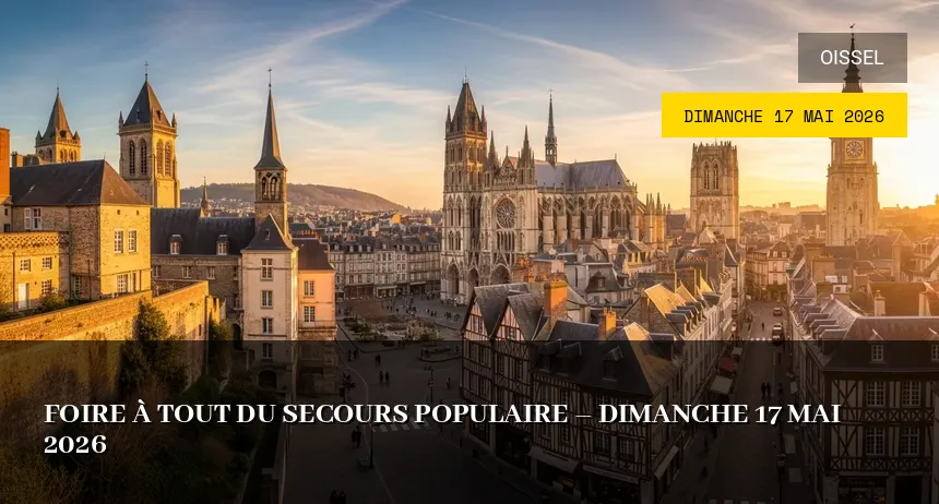 Affiche de l'événement : Foire à tout du Secours Populaire – Dimanche 17 Mai 2026