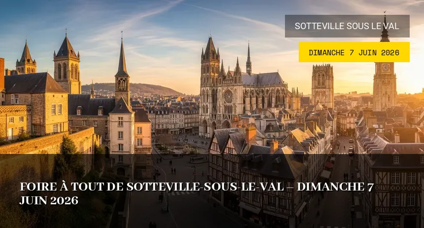 Affiche de l'événement : Foire à tout de Sotteville-sous-le-Val – Dimanche 7 Juin 2026