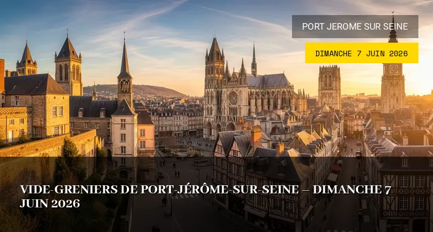 Affiche de l'événement : Vide-greniers de Port-Jérôme-sur-Seine – Dimanche 7 Juin 2026