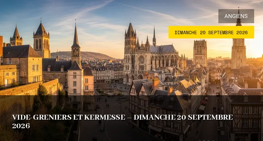 Affiche de l'événement : Vide-greniers et kermesse – Dimanche 20 Septembre 2026
