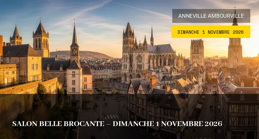 Affiche de l'événement : Salon Belle Brocante – Dimanche 1 Novembre 2026