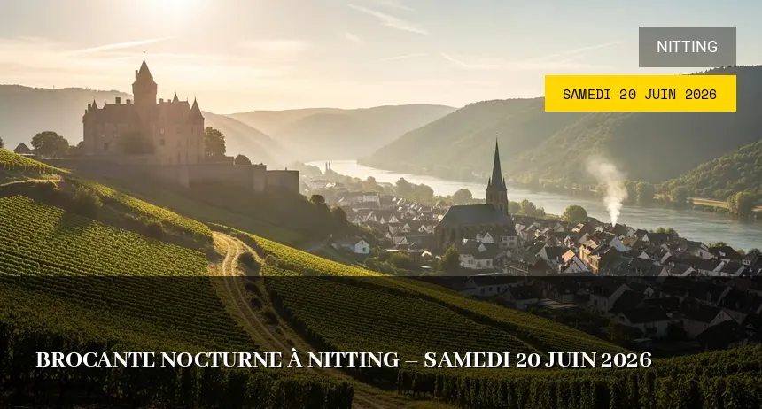 Affiche de l'événement : Brocante nocturne à Nitting – Samedi 20 Juin 2026
