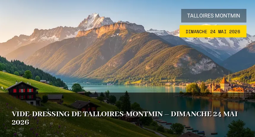 Affiche de l'événement : Vide-dressing de Talloires-Montmin – Dimanche 24 Mai 2026