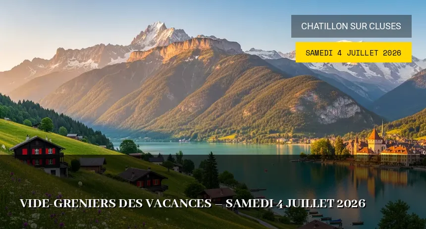 Affiche de l'événement : Vide-greniers des vacances – Samedi 4 Juillet 2026