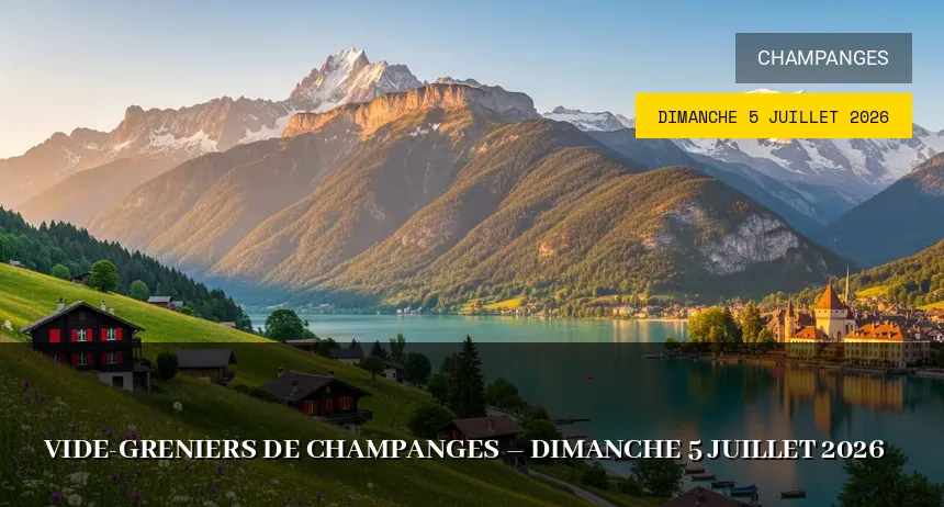 Affiche de l'événement : Vide-greniers de Champanges – Dimanche 5 Juillet 2026
