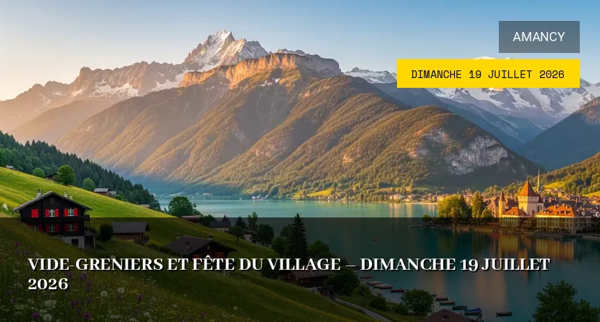 Affiche de l'événement : Vide-greniers et Fête du Village – Dimanche 19 Juillet 2026