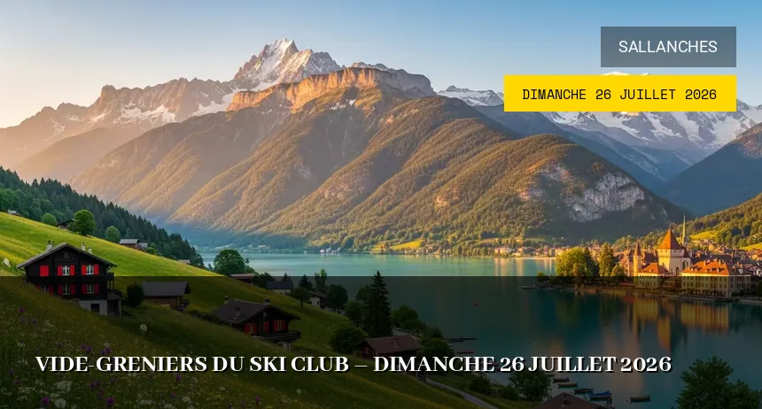 Affiche de l'événement : Vide-greniers du Ski Club – Dimanche 26 Juillet 2026