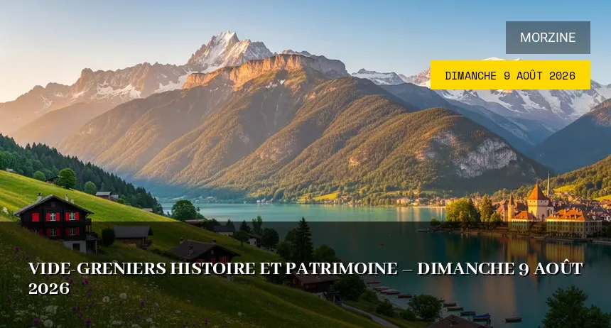 Affiche de l'événement : Vide-greniers Histoire et Patrimoine – Dimanche 9 Août 2026