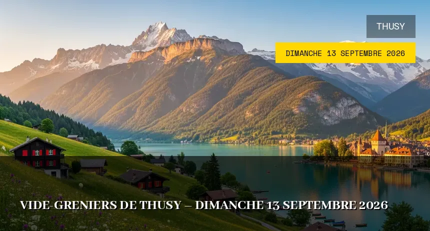 Affiche de l'événement : Vide-greniers de Thusy – Dimanche 13 Septembre 2026