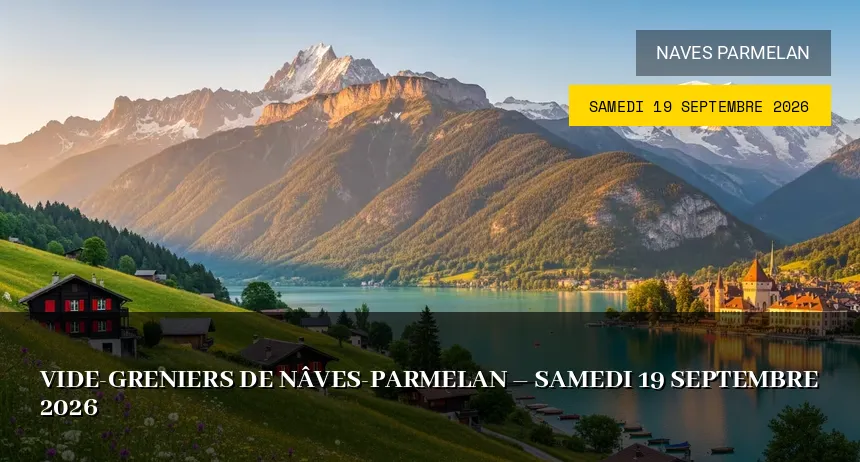 Affiche de l'événement : Vide-greniers de Nâves-Parmelan – Samedi 19 Septembre 2026