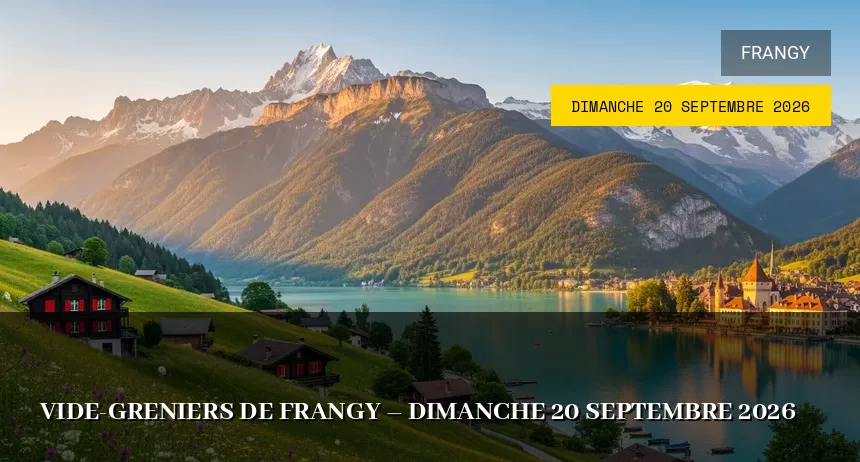 Affiche de l'événement : Vide-greniers de Frangy – Dimanche 20 Septembre 2026