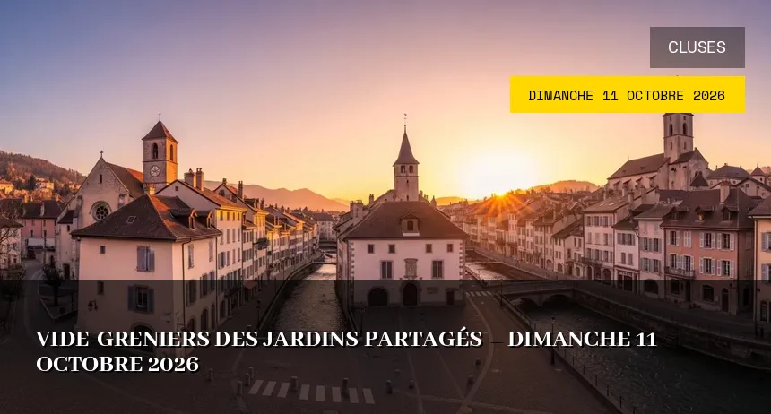 Affiche de l'événement : Vide-greniers des Jardins Partagés – Dimanche 11 Octobre 2026