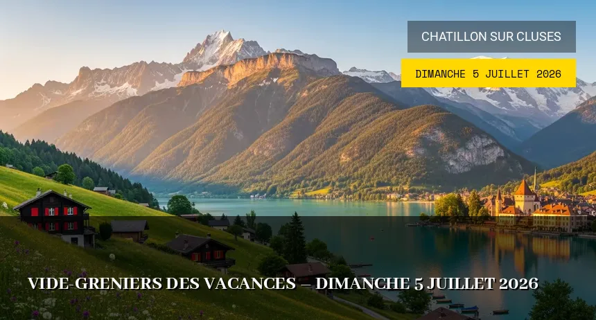 Affiche de l'événement : Vide-greniers des vacances – Dimanche 5 Juillet 2026