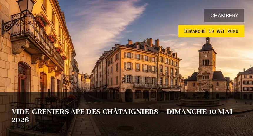 Affiche de l'événement : Vide-greniers APE des Châtaigniers – Dimanche 10 Mai 2026
